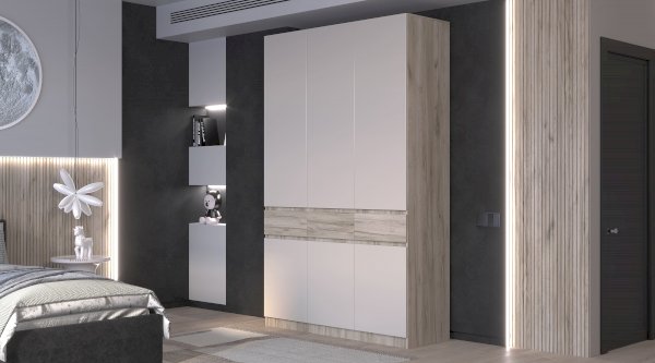 Трехстворчатый шкаф Евро (Террикон)